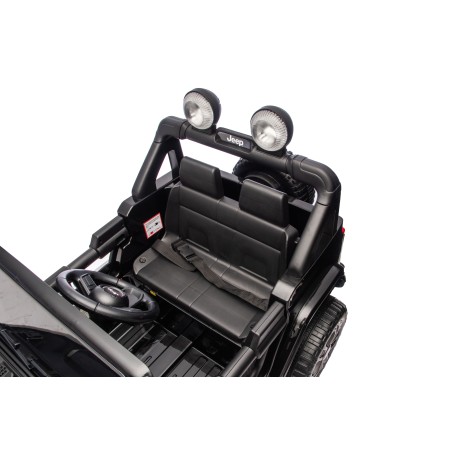 Auto Macchina Elettrica NEW Jeep Wrangler Rubicon 12V per Bambini porte apribili Con telecomando Full accessori Tappetini Nera