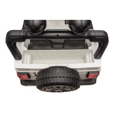 Auto Macchina Elettrica NEW Jeep Wrangler Rubicon 12V per Bambini porte apribili Con telecomando Full accessori Tappetini Bianca