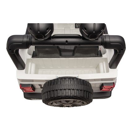 Auto Macchina Elettrica NEW Jeep Wrangler Rubicon 12V per Bambini porte apribili Con telecomando Full accessori Tappetini Bianca