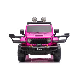 Auto Macchina Elettrica NEW Jeep Wrangler Rubicon 12V per Bambini porte apribili Con telecomando Full accessori Tappetini Rosa