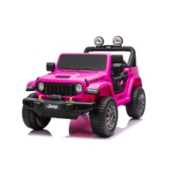 Auto Macchina Elettrica NEW Jeep Wrangler Rubicon 12V per Bambini porte apribili Con telecomando Full accessori Tappetini Rosa