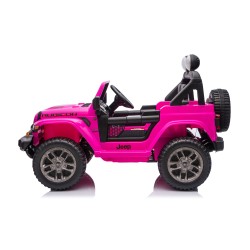 Auto Macchina Elettrica NEW Jeep Wrangler Rubicon 12V per Bambini porte apribili Con telecomando Full accessori Tappetini Rosa