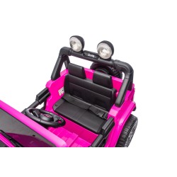 Auto Macchina Elettrica NEW Jeep Wrangler Rubicon 12V per Bambini porte apribili Con telecomando Full accessori Tappetini Rosa