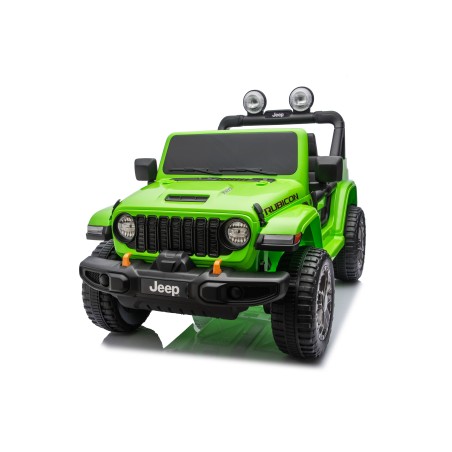 Auto Macchina Elettrica NEW Jeep Wrangler Rubicon 12V per Bambini porte apribili Con telecomando Full accessori Tappetini Verde