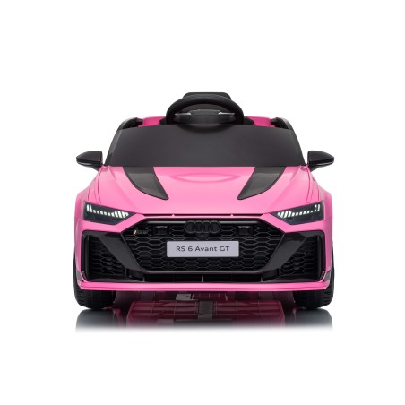 Auto Macchina Elettrica per Bambini 12V Audi RS6 Avant GT con Telecomando Bluetooth Rosa