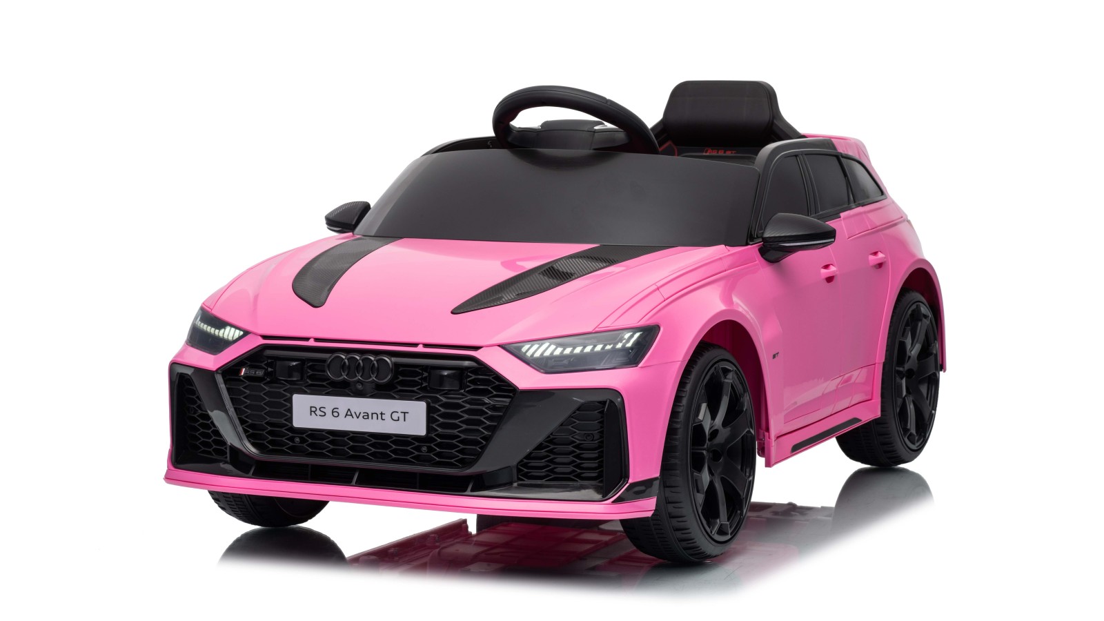 Auto Macchina Elettrica per Bambini 12V Audi RS6 Avant GT con Telecomando Bluetooth Rosa