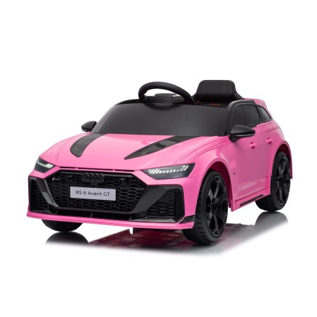 Auto Macchina Elettrica per Bambini 12V Audi RS6 Avant GT con Telecomando Bluetooth Rosa