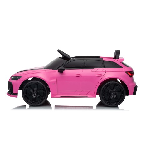 Auto Macchina Elettrica per Bambini 12V Audi RS6 Avant GT con Telecomando Bluetooth Rosa