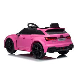 Auto Macchina Elettrica per Bambini 12V Audi RS6 Avant GT con Telecomando Bluetooth Rosa