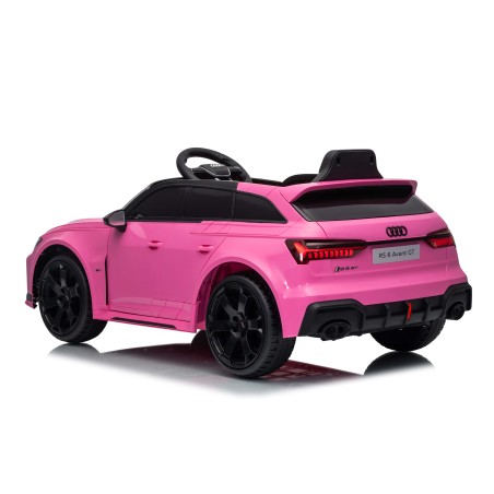 Auto Macchina Elettrica per Bambini 12V Audi RS6 Avant GT con Telecomando Bluetooth Rosa