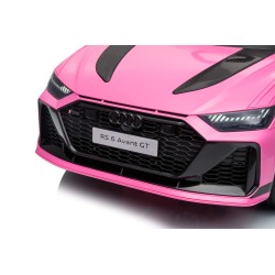 Auto Macchina Elettrica per Bambini 12V Audi RS6 Avant GT con Telecomando Bluetooth Rosa