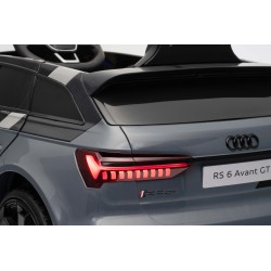 Auto Macchina Elettrica per Bambini 12V Audi RS6 Avant GT con Telecomando Bluetooth Grigia
