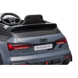Auto Macchina Elettrica per Bambini 12V Audi RS6 Avant GT con Telecomando Bluetooth Grigia