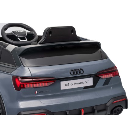 Auto Macchina Elettrica per Bambini 12V Audi RS6 Avant GT con Telecomando Bluetooth Grigia