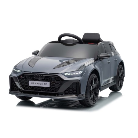 Auto Macchina Elettrica per Bambini 12V Audi RS6 Avant GT con Telecomando Bluetooth Grigia
