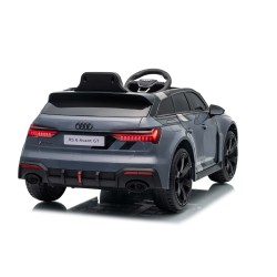 Auto Macchina Elettrica per Bambini 12V Audi RS6 Avant GT con Telecomando Bluetooth Grigia