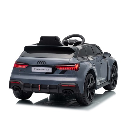 Auto Macchina Elettrica per Bambini 12V Audi RS6 Avant GT con Telecomando Bluetooth Grigia