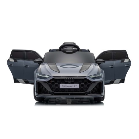 Auto Macchina Elettrica per Bambini 12V Audi RS6 Avant GT con Telecomando Bluetooth Grigia