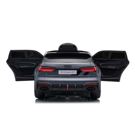 Auto Macchina Elettrica per Bambini 12V Audi RS6 Avant GT con Telecomando Bluetooth Grigia