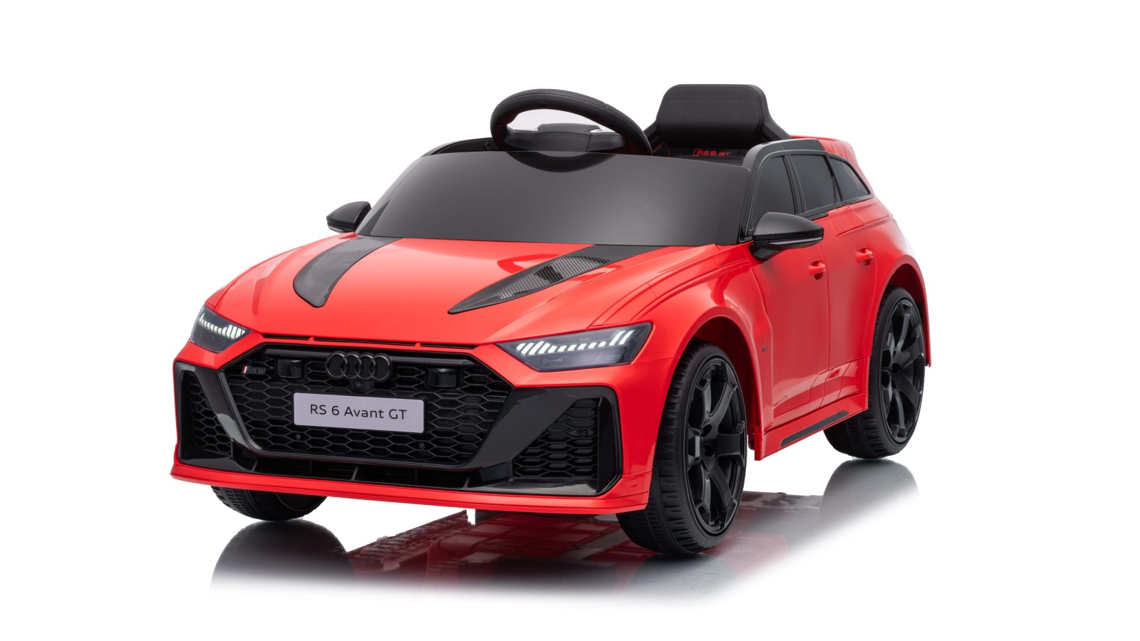 Auto Macchina Elettrica per Bambini 12V Audi RS6 Avant GT con Telecomando Bluetooth Rossa