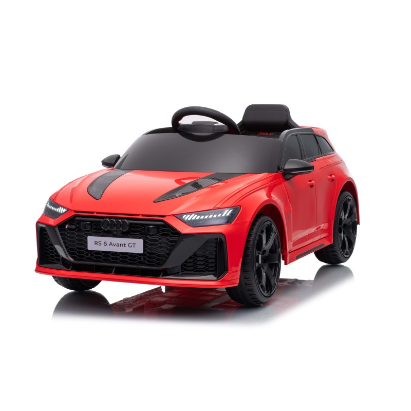 Auto Macchina Elettrica per Bambini 12V Audi RS6 Avant GT con Telecomando Bluetooth Rossa