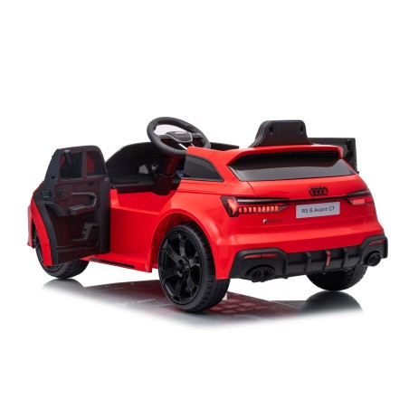 Auto Macchina Elettrica per Bambini 12V Audi RS6 Avant GT con Telecomando Bluetooth Rossa