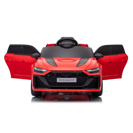 Auto Macchina Elettrica per Bambini 12V Audi RS6 Avant GT con Telecomando Bluetooth Rossa