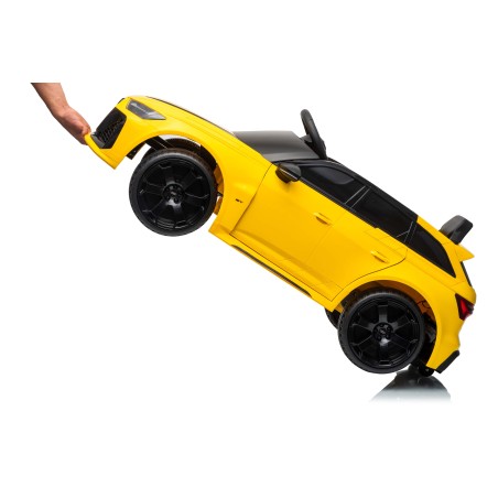 Auto Macchina Elettrica per Bambini 12V Audi RS6 Avant GT con Telecomando Bluetooth Gialla
