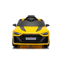 Auto Macchina Elettrica per Bambini 12V Audi RS6 Avant GT con Telecomando Bluetooth Gialla