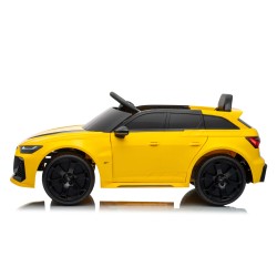 Auto Macchina Elettrica per Bambini 12V Audi RS6 Avant GT con Telecomando Bluetooth Gialla