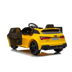 Auto Macchina Elettrica per Bambini 12V Audi RS6 Avant GT con Telecomando Bluetooth Gialla