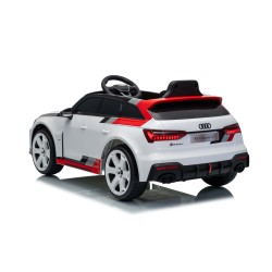 Auto Macchina Elettrica per Bambini 12V Audi RS6 Avant GT con Telecomando Bluetooth Bianca