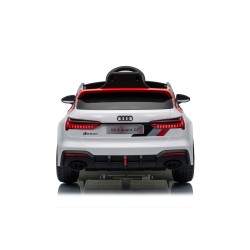 Auto Macchina Elettrica per Bambini 12V Audi RS6 Avant GT con Telecomando Bluetooth Bianca
