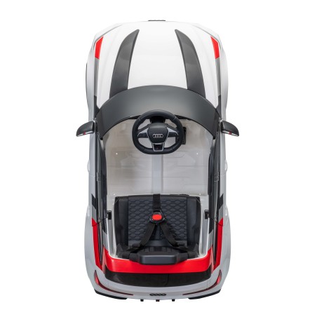 Auto Macchina Elettrica per Bambini 12V Audi RS6 Avant GT con Telecomando Bluetooth Bianca