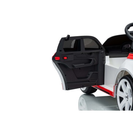 Auto Macchina Elettrica per Bambini 12V Audi RS6 Avant GT con Telecomando Bluetooth Bianca