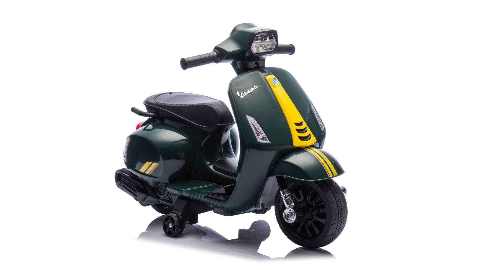 Mini Vespa Sprint Elettrica per Bambini 6V Licenza Ufficiale Piaggio, Luci LED suono Clacson Green