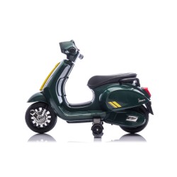 Mini Vespa Sprint Elettrica per Bambini 6V Licenza Ufficiale Piaggio, Luci LED suono Clacson Green