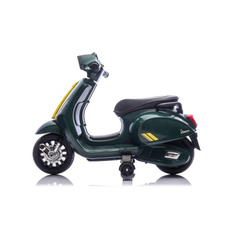 Mini Vespa Sprint Elettrica per Bambini 6V Licenza Ufficiale Piaggio, Luci LED suono Clacson Green