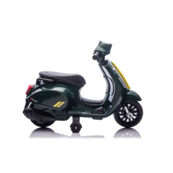 Mini Vespa Sprint Elettrica per Bambini 6V Licenza Ufficiale Piaggio, Luci LED suono Clacson Green
