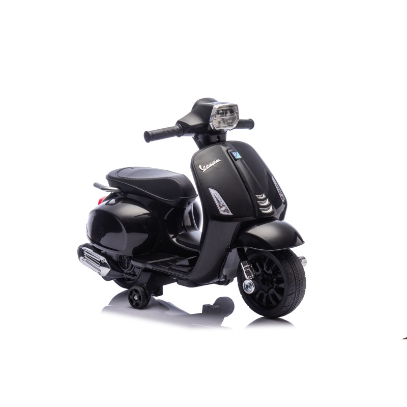 Mini Vespa Sprint Elettrica per Bambini 6V Licenza Ufficiale Piaggio, Luci LED suono Clacson Nera