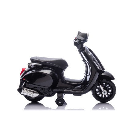 Mini Vespa Sprint Elettrica per Bambini 6V Licenza Ufficiale Piaggio, Luci LED suono Clacson Nera