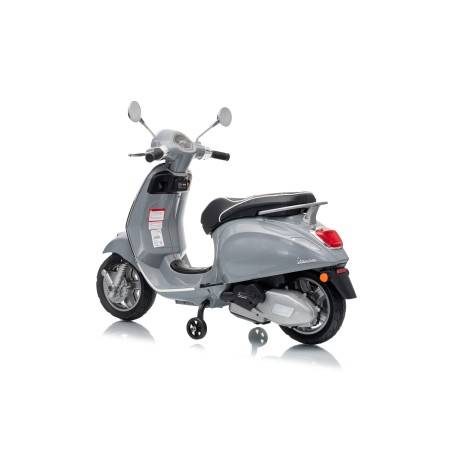 Vespa Primavera Elettrica per Bambini 12V Licenza Ufficiale Piaggio Sedile Pelle Luci LED suono Clacson