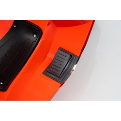 Vespa Primavera Elettrica per Bambini 12V Licenza Ufficiale Piaggio Sedile Pelle Luci LED suono Clacson Arancione