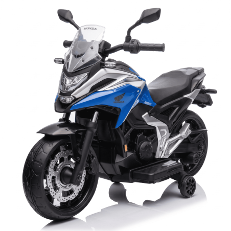 Moto Elettrica per Bambini Honda NC750X 12V Con Luci LED, MP3, USB e Avvio One-Click 3-6 Anni Blue