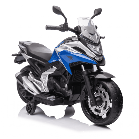 Moto Elettrica per Bambini Honda NC750X 12V Con Luci LED, MP3, USB e Avvio One-Click 3-6 Anni Blue