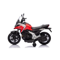 Moto Elettrica per Bambini Honda NC750X 12V Con Luci LED, MP3, USB e Avvio One-Click 3-6 Anni Rossa