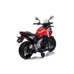 Moto Elettrica per Bambini Honda NC750X 12V Con Luci LED, MP3, USB e Avvio One-Click 3-6 Anni Rossa