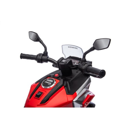Moto Elettrica per Bambini Honda NC750X 12V Con Luci LED, MP3, USB e Avvio One-Click 3-6 Anni Rossa