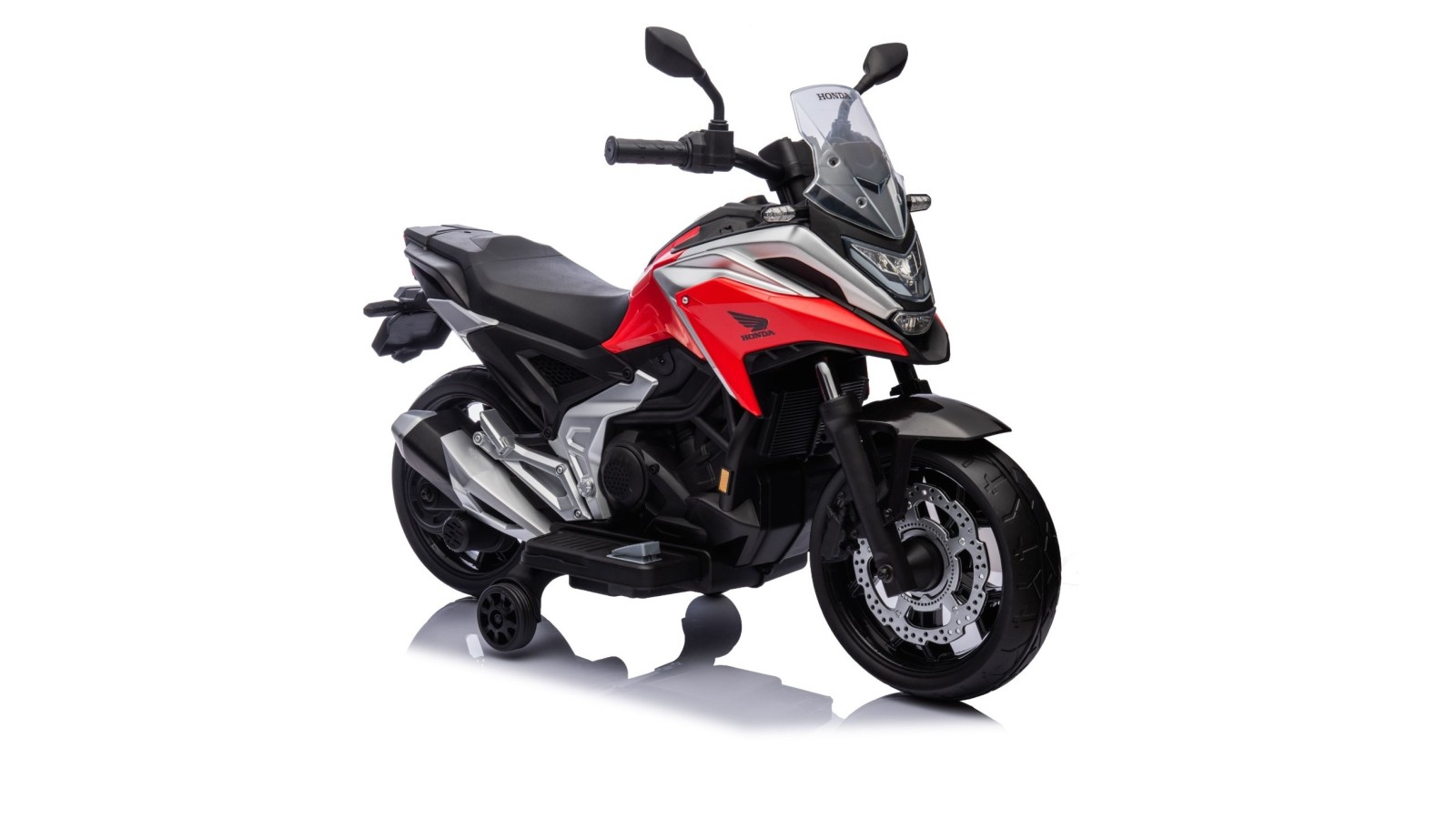 Moto Elettrica per Bambini Honda NC750X 12V Con Luci LED, MP3, USB e Avvio One-Click 3-6 Anni Rossa