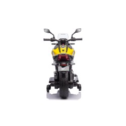 Moto Elettrica per Bambini Honda NC750X 12V Con Luci LED, MP3, USB e Avvio One-Click 3-6 Anni Giallo